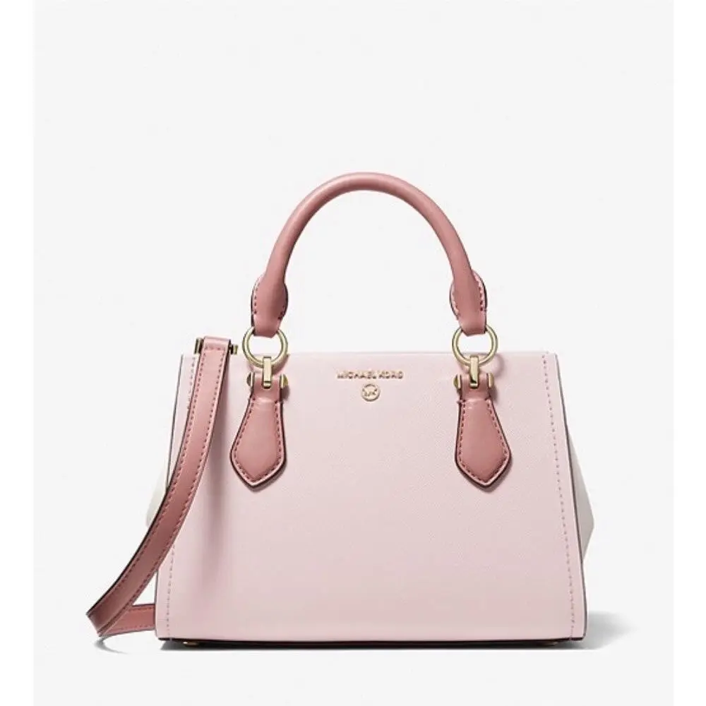 Michael Kors Marilyn Mini Color-block Saffiano Leather Crossbody