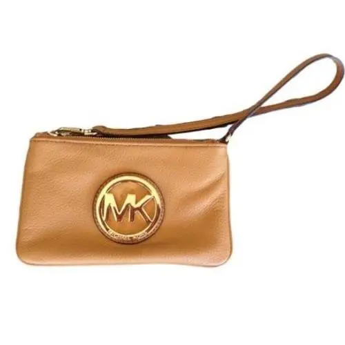 Michael Kors Fulton Wristlet Peanut Brown Leather Wallet
