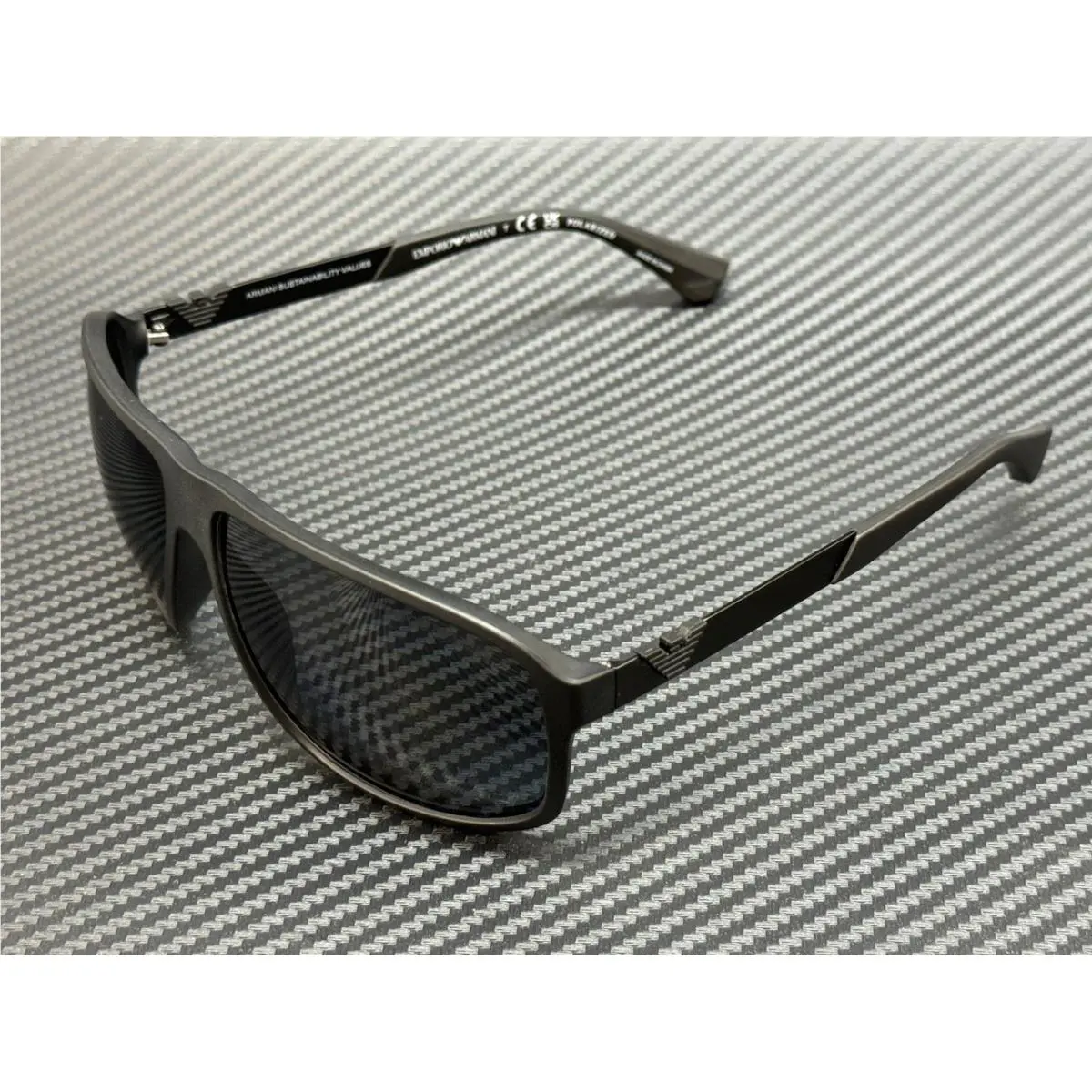 Emporio Armani EA4029 5001T3 Black Grey Polarized Men`s 64 mm Sunglasses