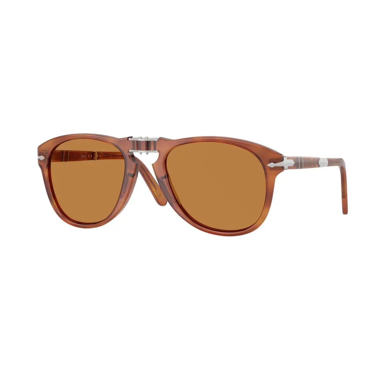 Persol 0714SM Steve Mcqueen Sunglasses 96/73 Brown - Frame: Brown, Lens: Light Brown