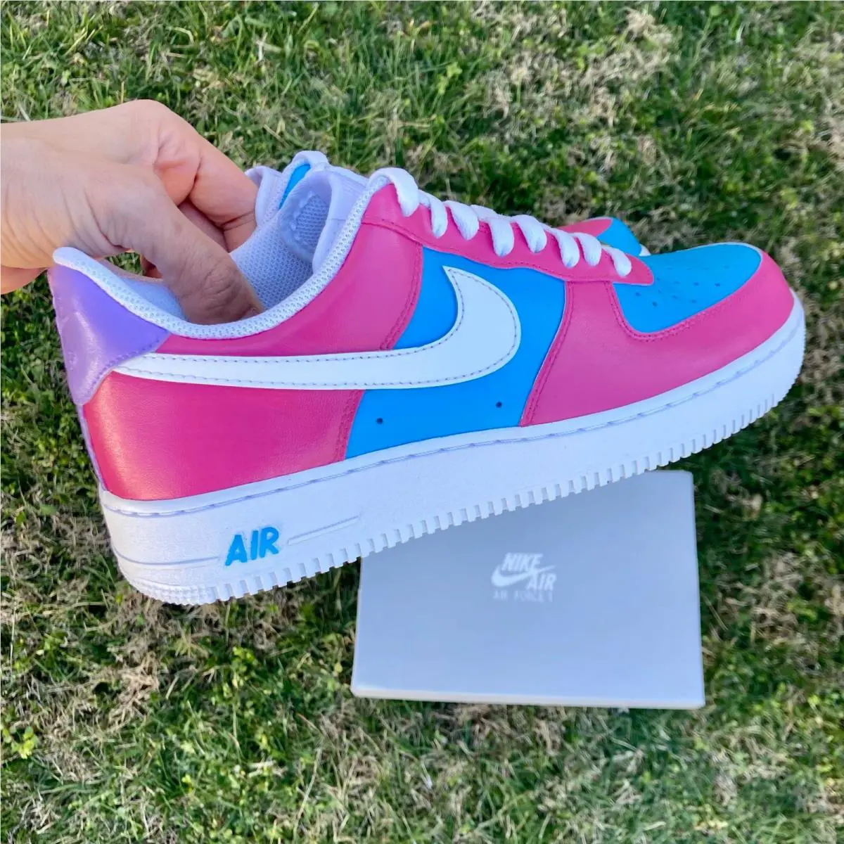 Nike shoes - Nike Air Force 1 - Air Force - DD8959-100 - Multicolor, Two Tone: Cotton Candy Pink Blue Purple 10