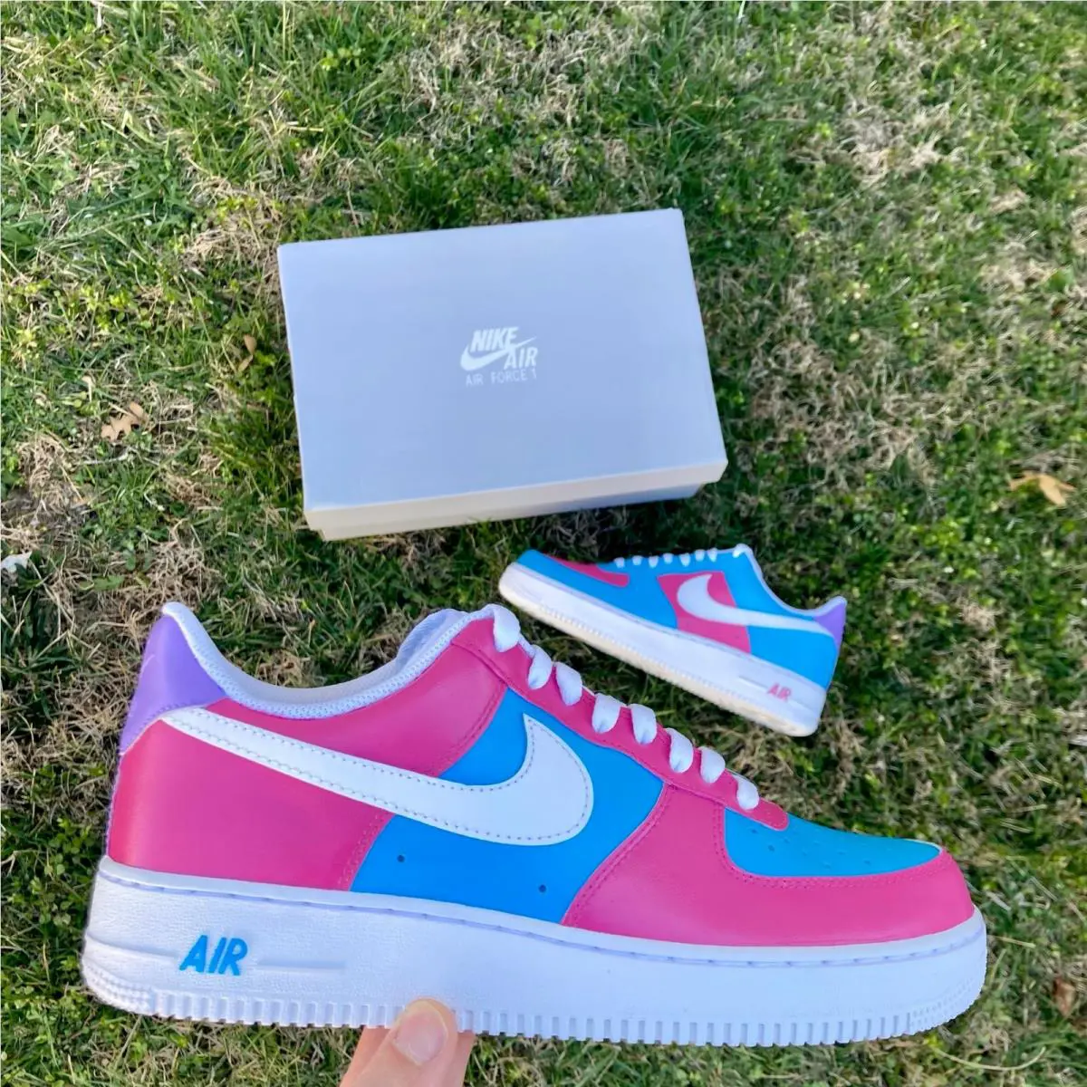Nike shoes - Nike Air Force 1 - Air Force - DD8959-100 - Multicolor, Two Tone: Cotton Candy Pink Blue Purple 4
