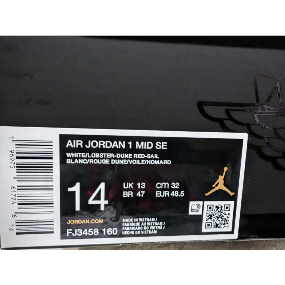 Nike shoes - Air Jordan 1 Mid SE - FJ3458-160 - White/Dune Red/Sail 9
