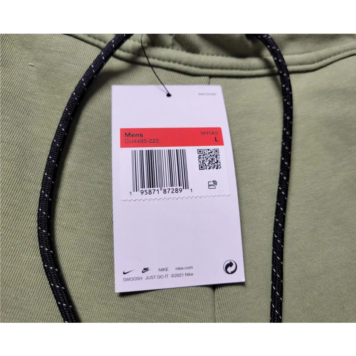 Nike clothing Tech Fleece - Green Black 24