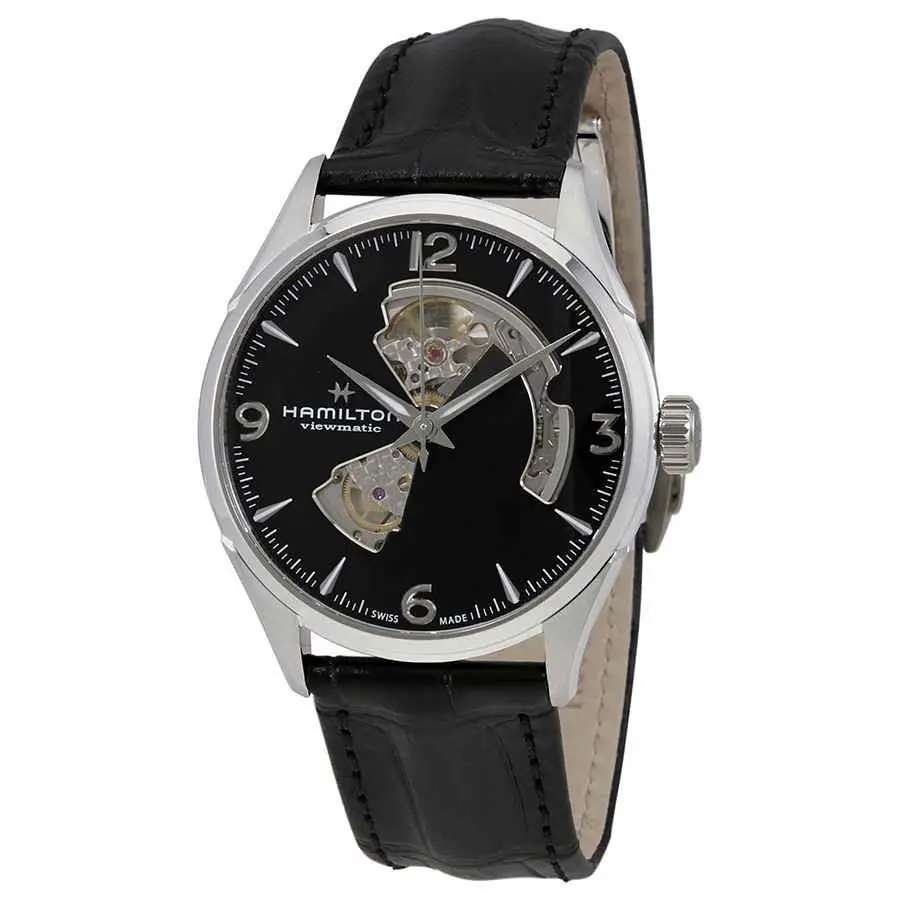 Jazzmaster Automatic Open Heart Black Dial Men`s Watch H32705731 by Hamilton