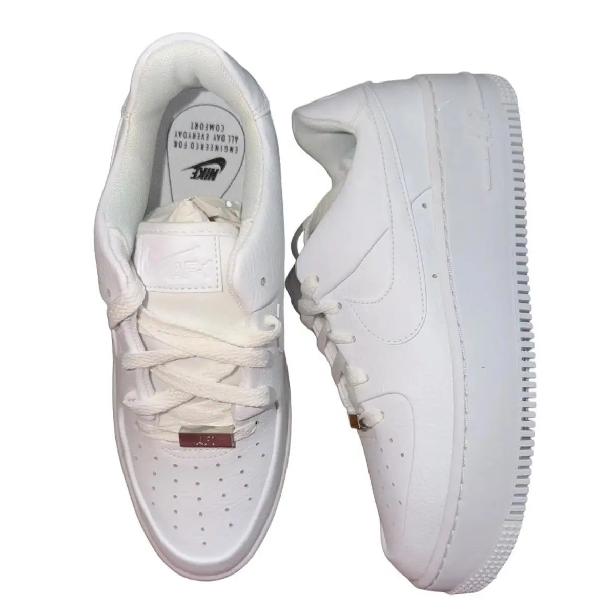 Nike shoes - Nike Air Force 1 Sage - AR5339 100 - White 1