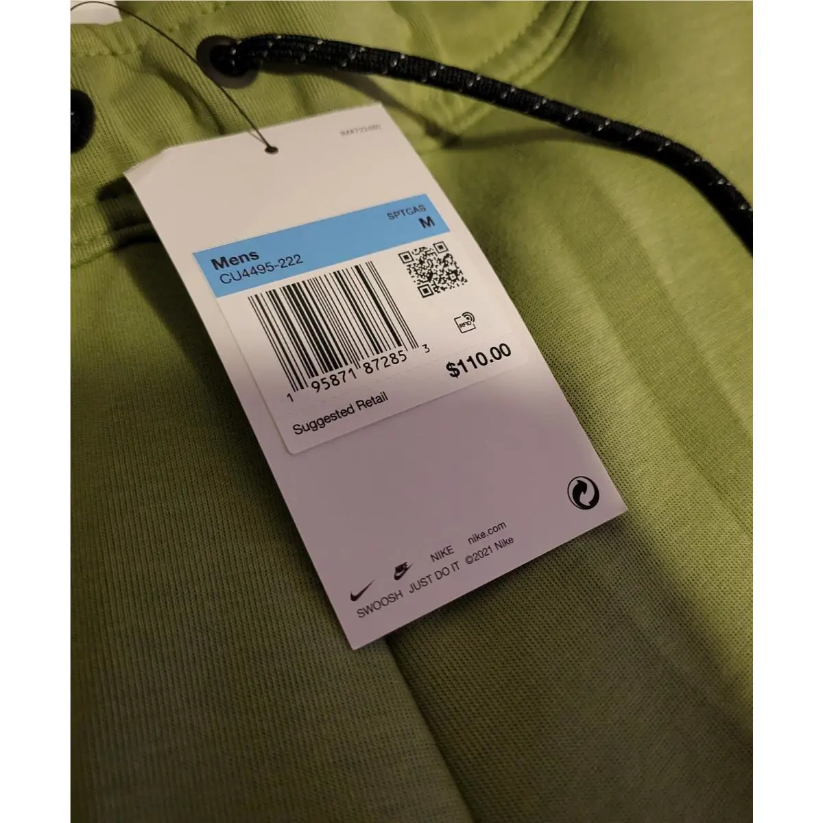 Nike clothing - Nike Tech Fleece - Tech Fleece - CU4495-222 - Green Black 10