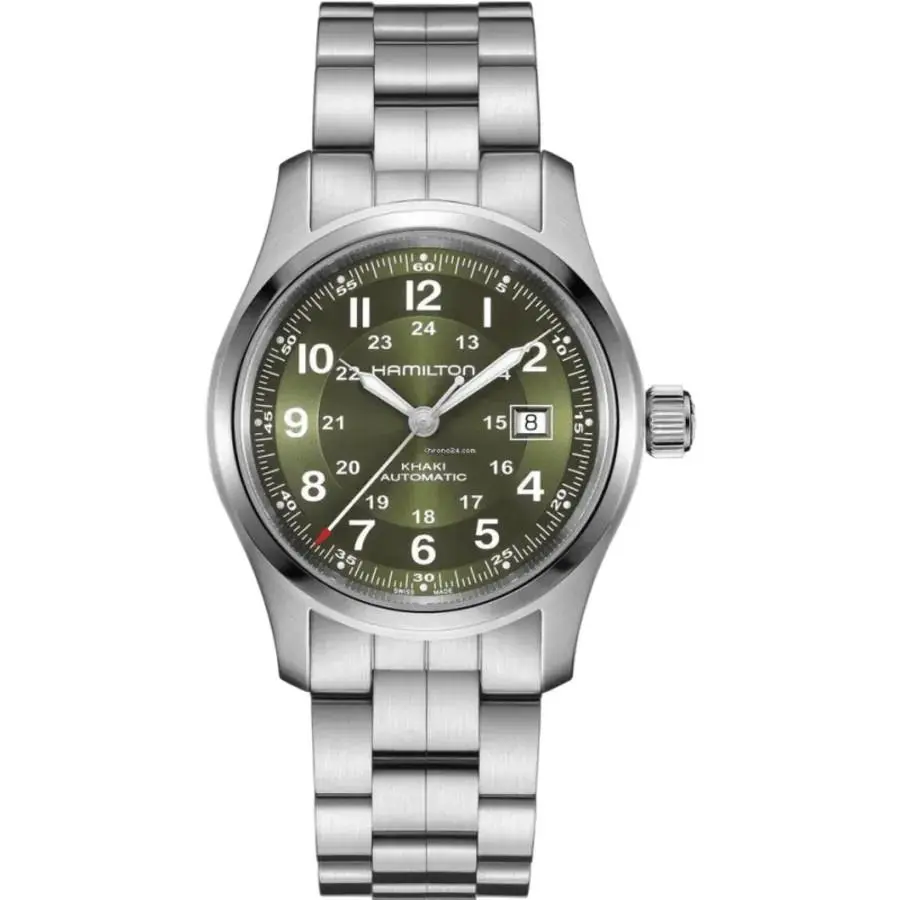 Hamilton Khaki Field Auto 42MM Green Dial Stainless Men`s Watch H70605160