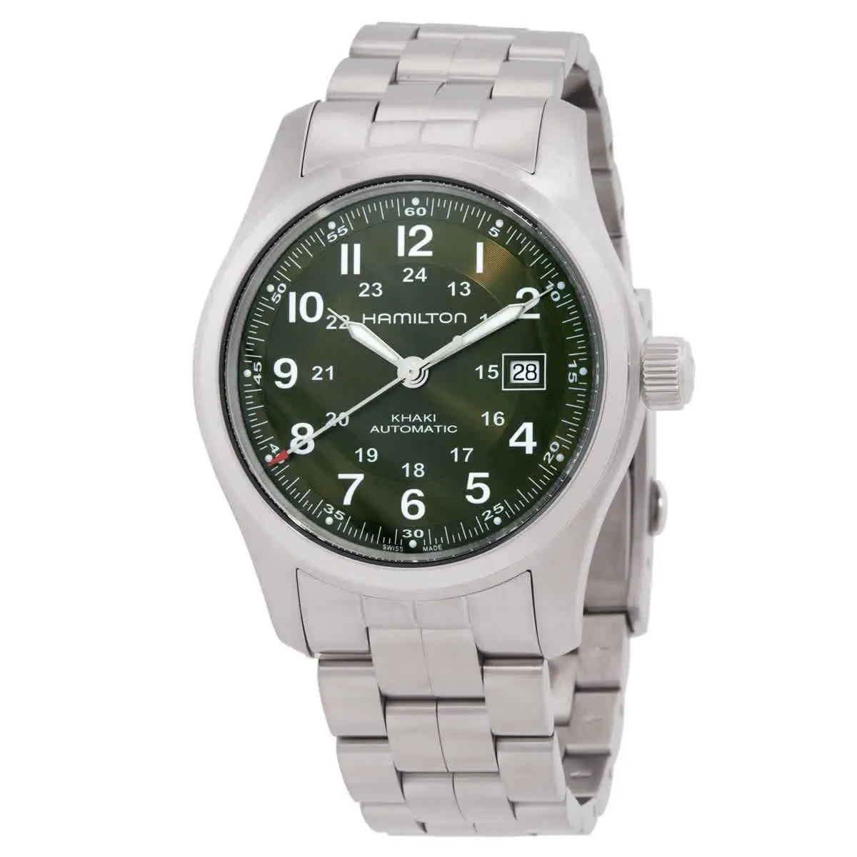 Khaki Field Automatic Green Dial Watch H70605160 by Hamilton