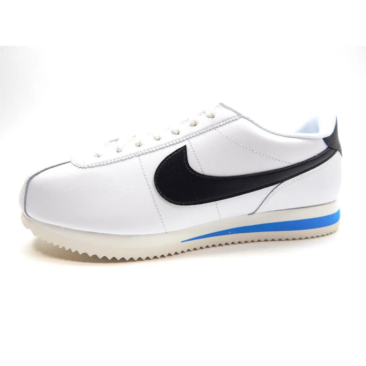 Nike Men`s Cortez White Black LT Photo Blue Shoes