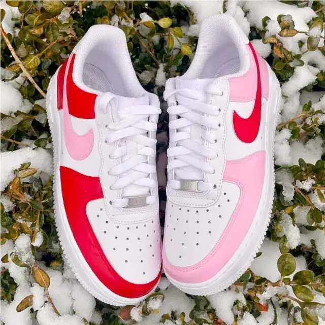 Nike shoes - Nike Air Force 1 - Air Force - CW2288-111 - Red, Two Tone: Valentines Day Red Pink 2