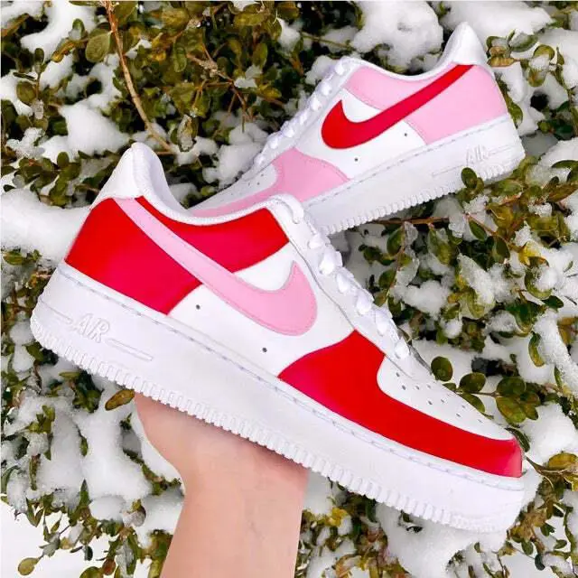 Nike shoes - Nike Air Force 1 - Air Force - CW2288-111 - Red, Two Tone: Valentines Day Red Pink 9
