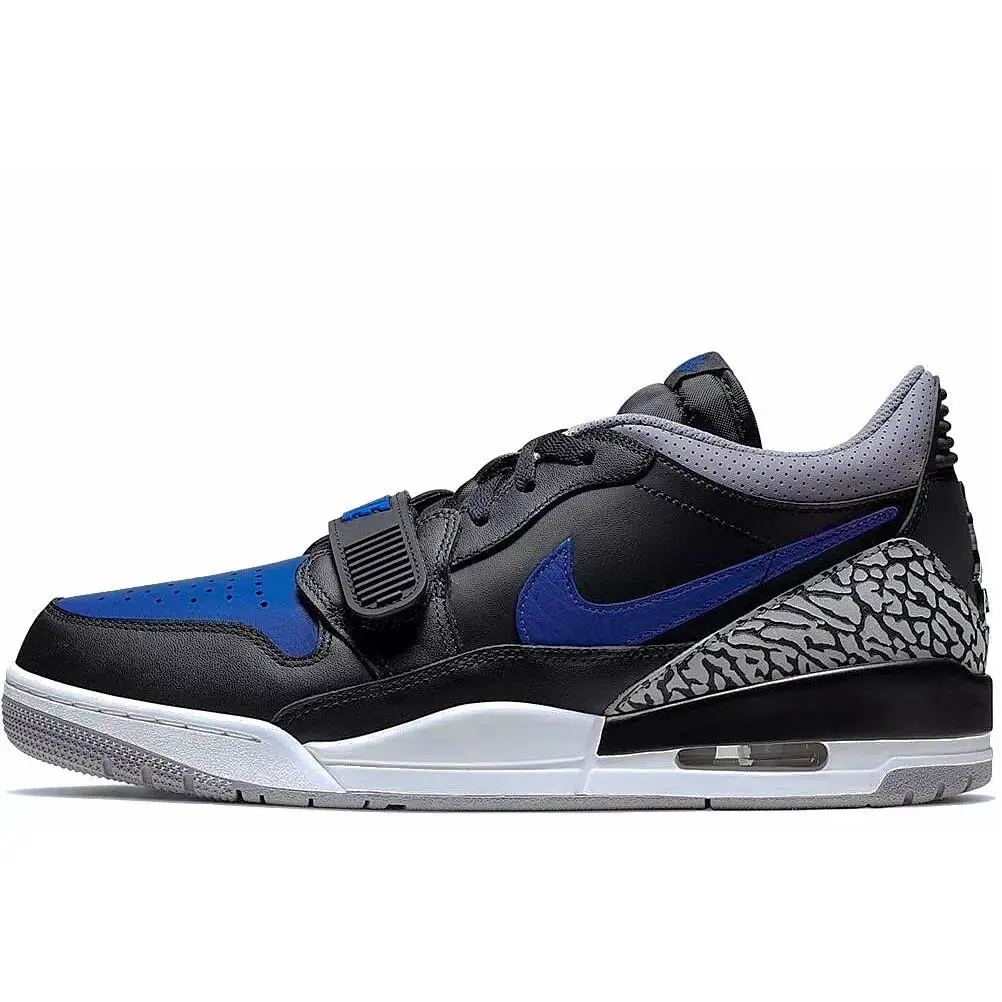 Nike Air Jordan Legacy 312 Black Royal Blue Cement Basketball Athletic Shoes
