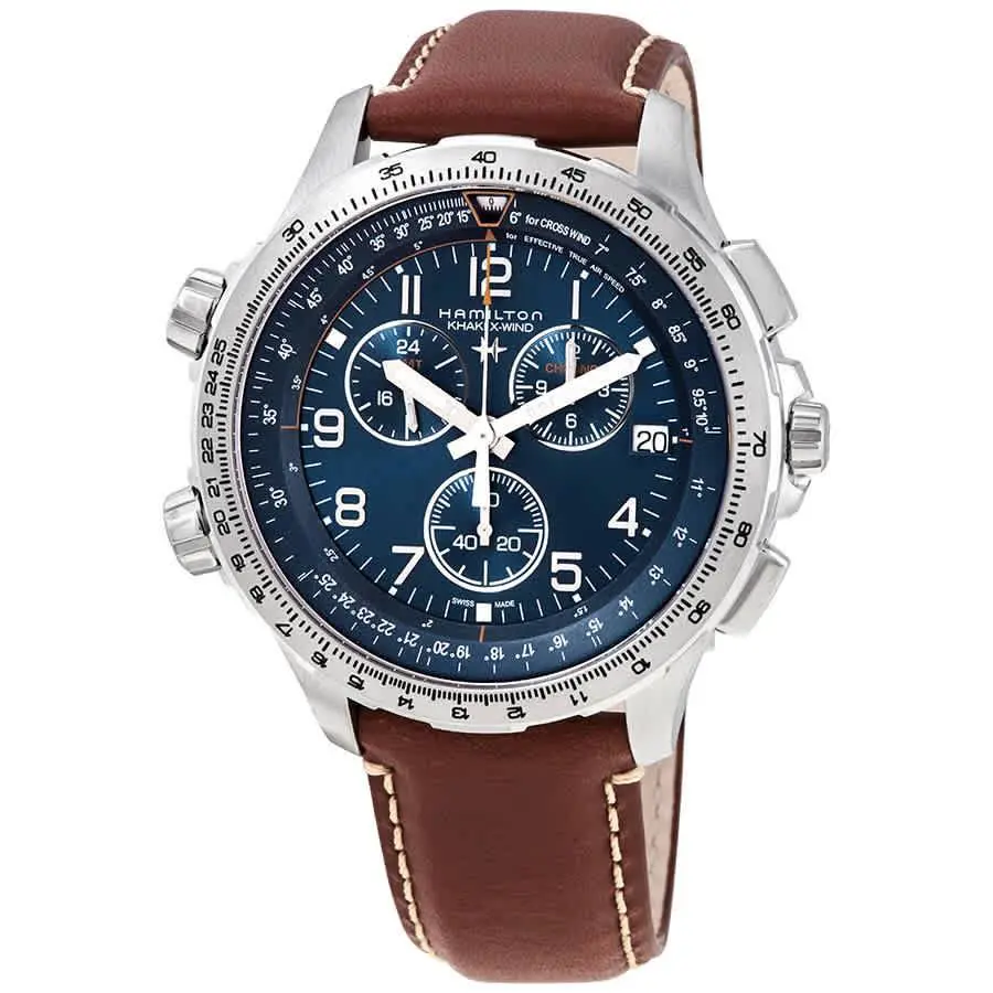 Khaki X-wind Chronograph Quartz Blue Dial Men`s Watch H77922541 by Hamilton
