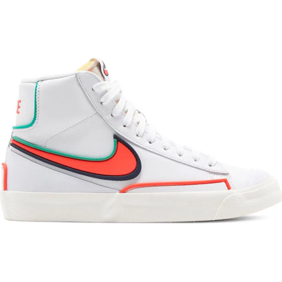 Nike shoes - Nike W Blazer Mid `77 Infinite - DC1746-103 - White/Bright Crimson-Blue Void 5