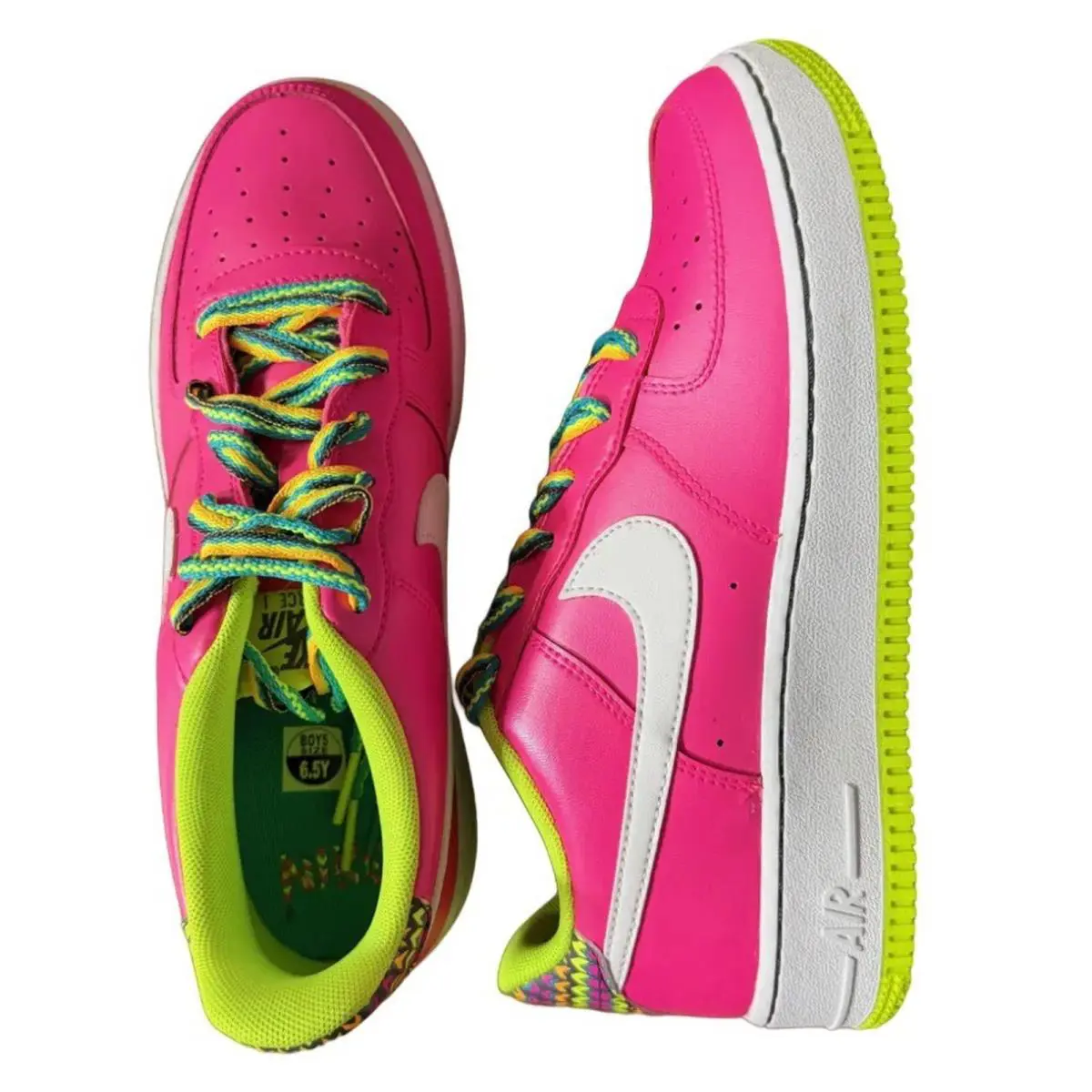 Nike shoes - Nike Air Force 1 - Air Force - CW5761 600 - Pink Blast/White-Volt-Oracle Aqua 0
