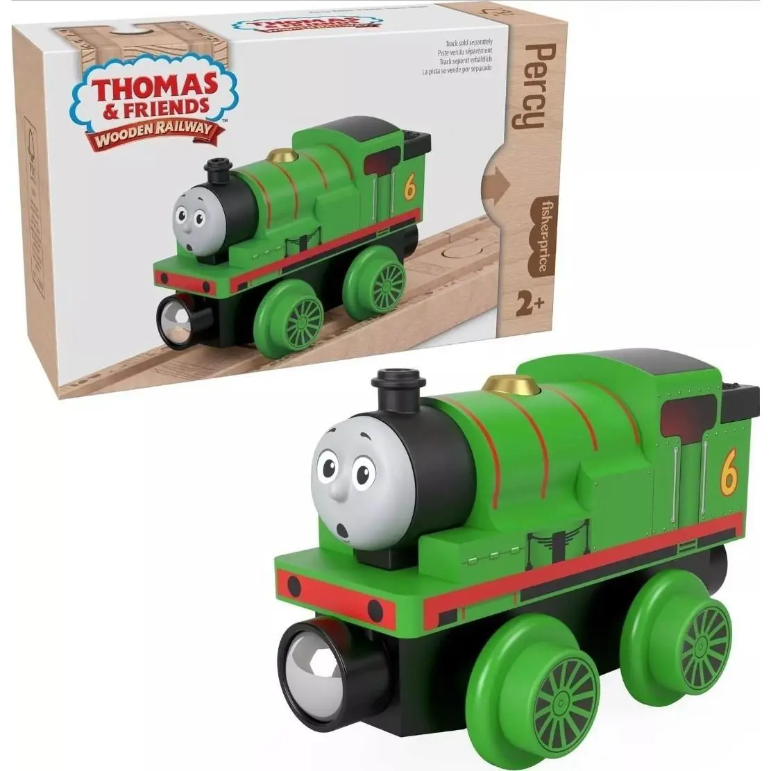 Thomas Friends Wooden Railway Toy Train Percy Push-along Wood Engine