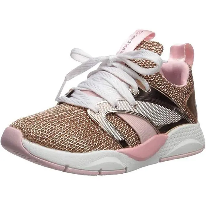 Skechers Big Kid US 6 Youth Shine Status Off The Chain Sneaker Rose Gold