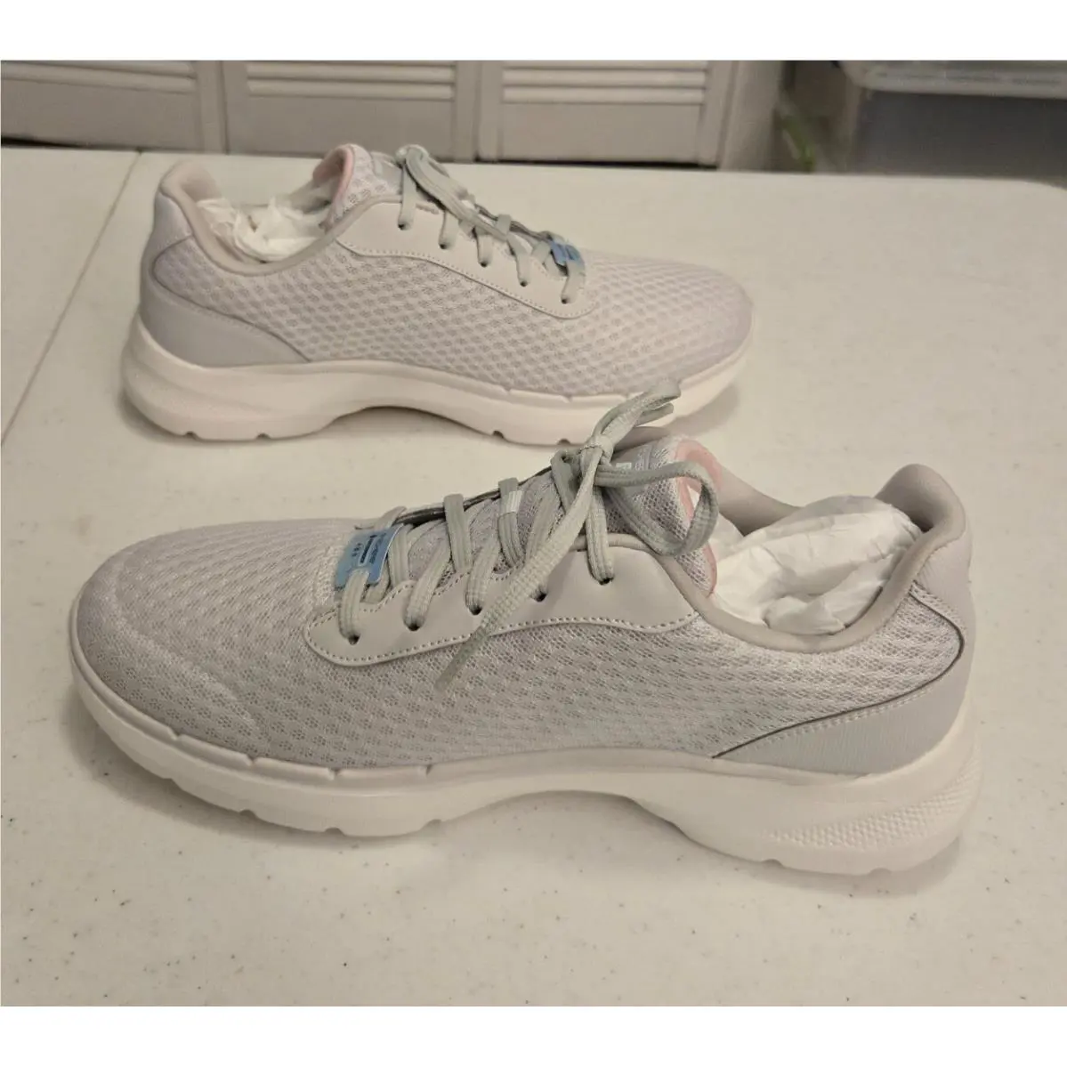 Skechers shoes - Go Walk 6- Venecia - Walk Venecia - 124549 LGPK - Lt Gray Pink (UPC: 195969508916) 2