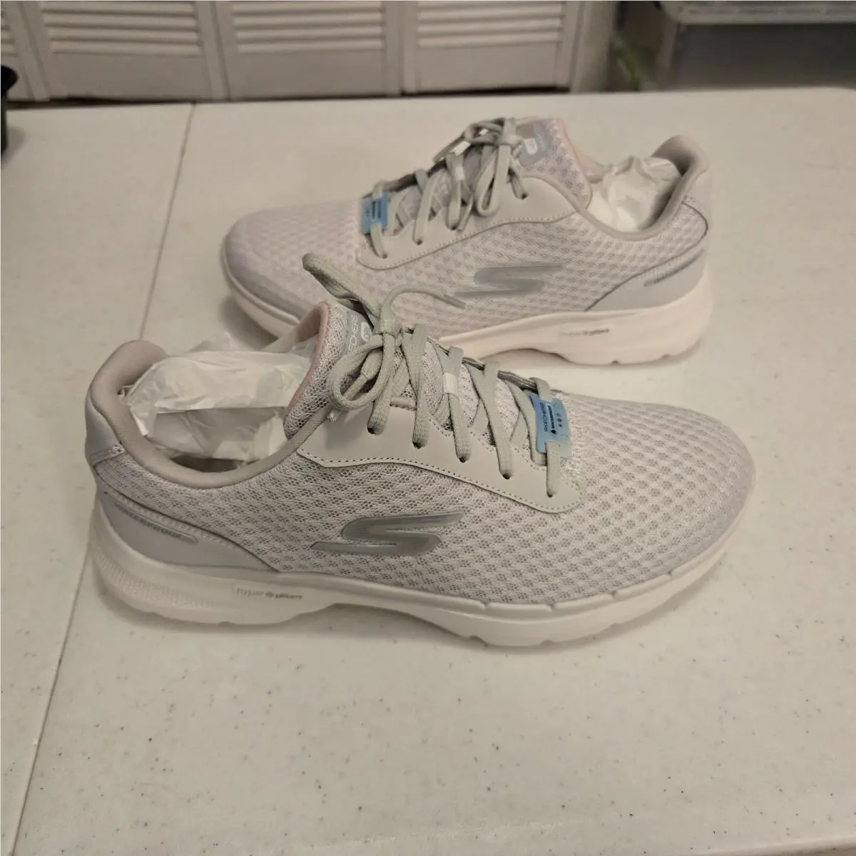 Skechers shoes - Go Walk 6- Venecia - Walk Venecia - 124549 LGPK - Lt Gray Pink (UPC: 195969508916) 3