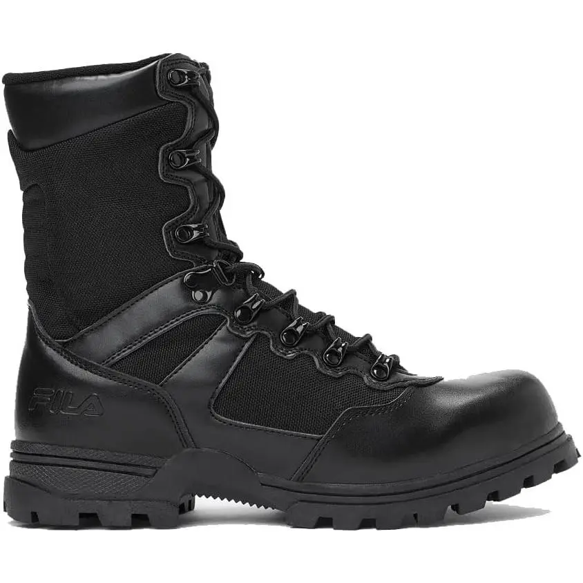 Fila Men`s Stormer Military and Tactical Boot - Black/Black/Black