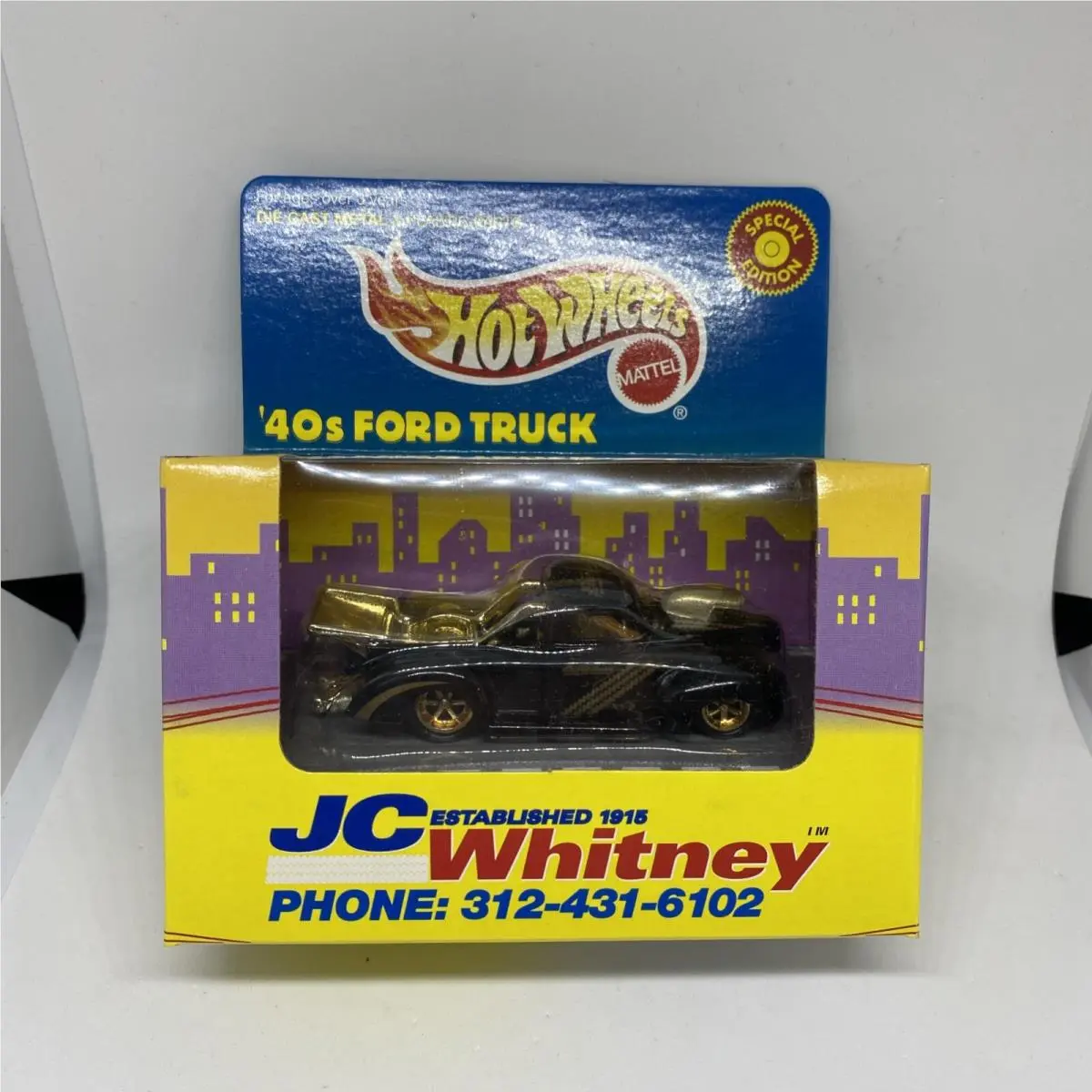 Hot Wheels 1999 JC Whitney 40s Ford Drag Truck Special Edition Jcw 1940 Black