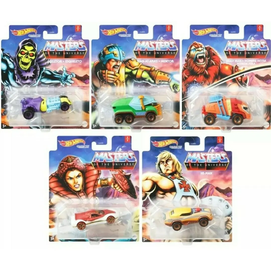 Hot Wheels 2021 Character Car Mix 1 - Masters of The Universe Complete Set of 5