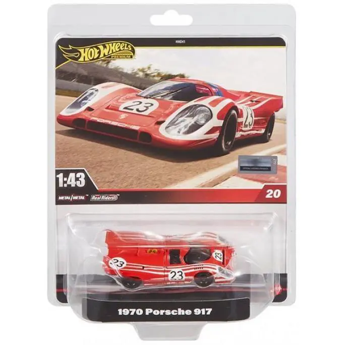 Hot Wheels Premium Real Riders 1970 Porsche 917 Die Cast Car