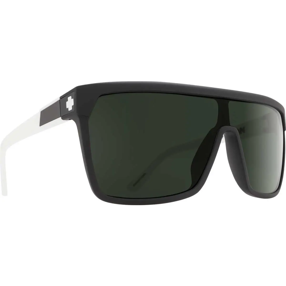 Spy Flynn Sunglasses Unisex Matte Ebony/Ivory-Gray Green by SPY Optics