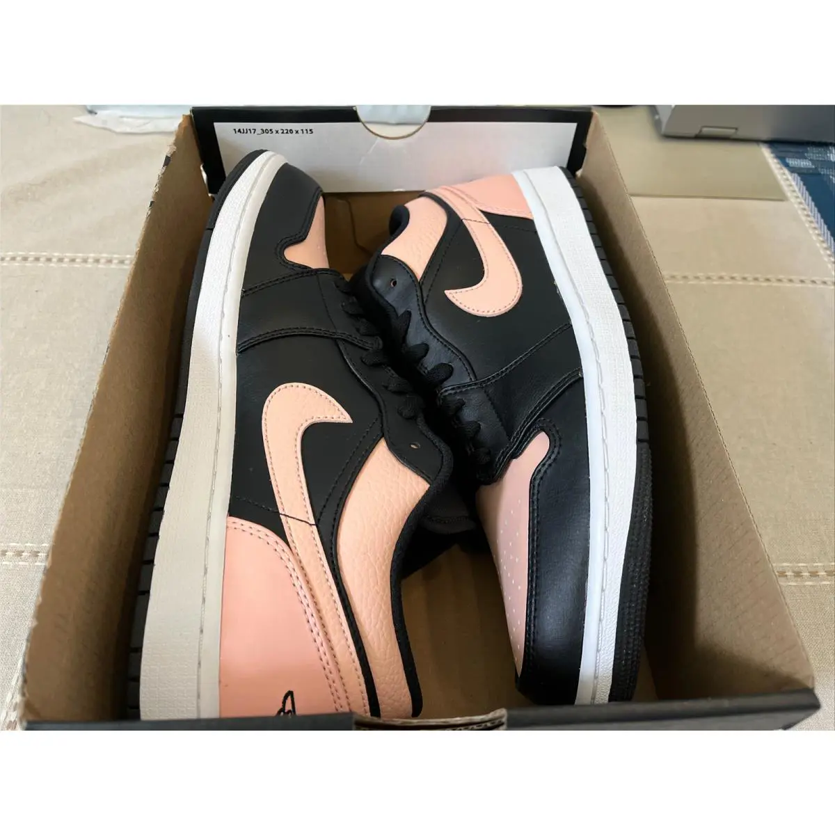 Nike shoes - Air Jordan 1 Low - Air Low - 553558-034 - Black/ Arctic Orange-White 8