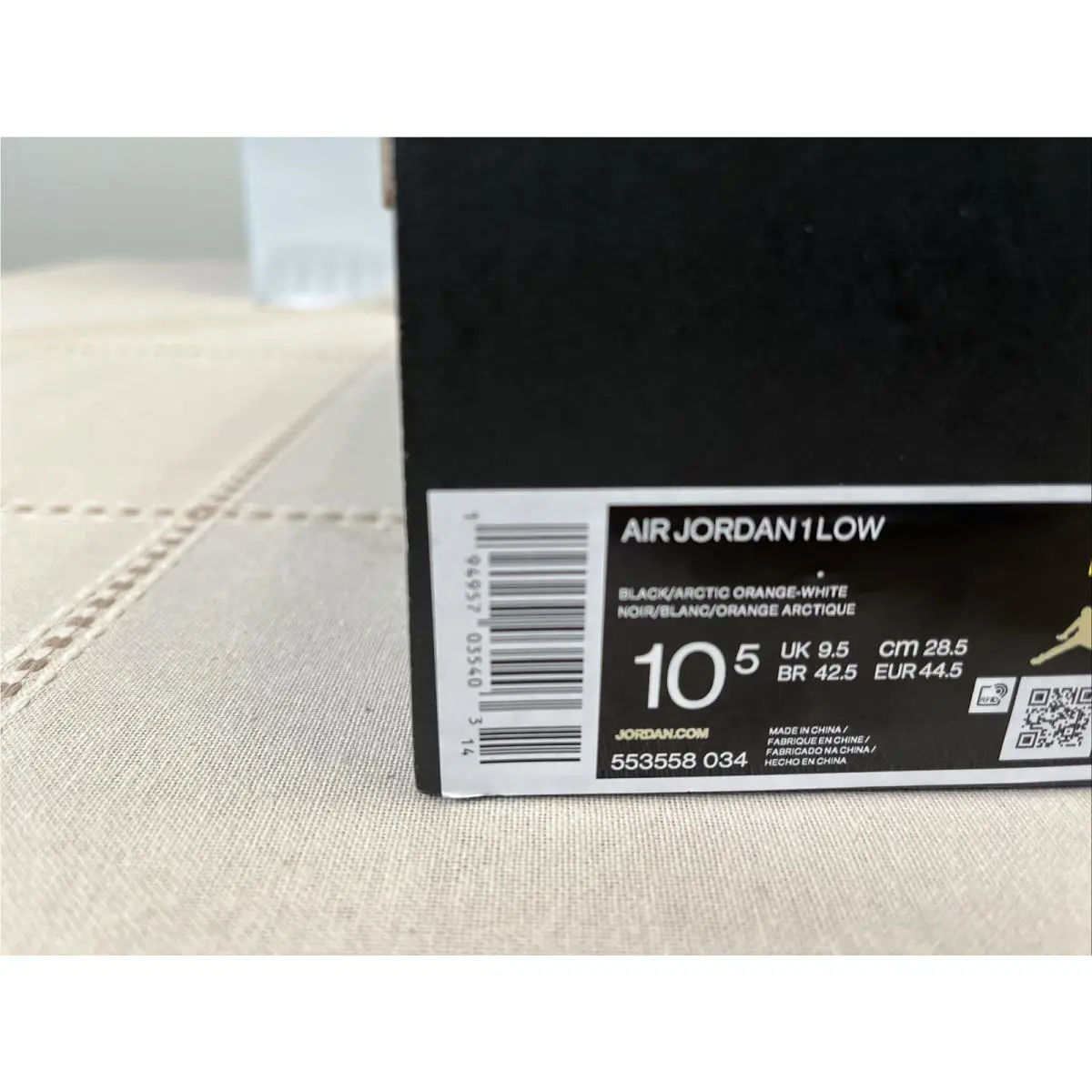 Nike shoes - Air Jordan 1 Low - Air Low - 553558-034 - Black/ Arctic Orange-White 10