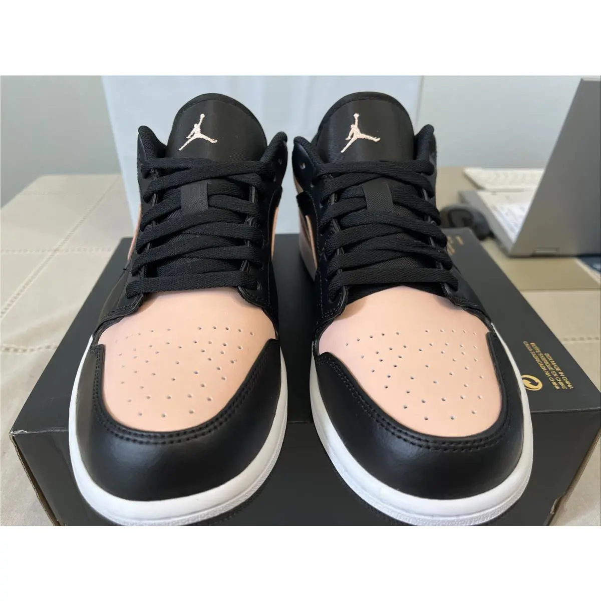 Nike shoes - Air Jordan 1 Low - Air Low - 553558-034 - Black/ Arctic Orange-White 3