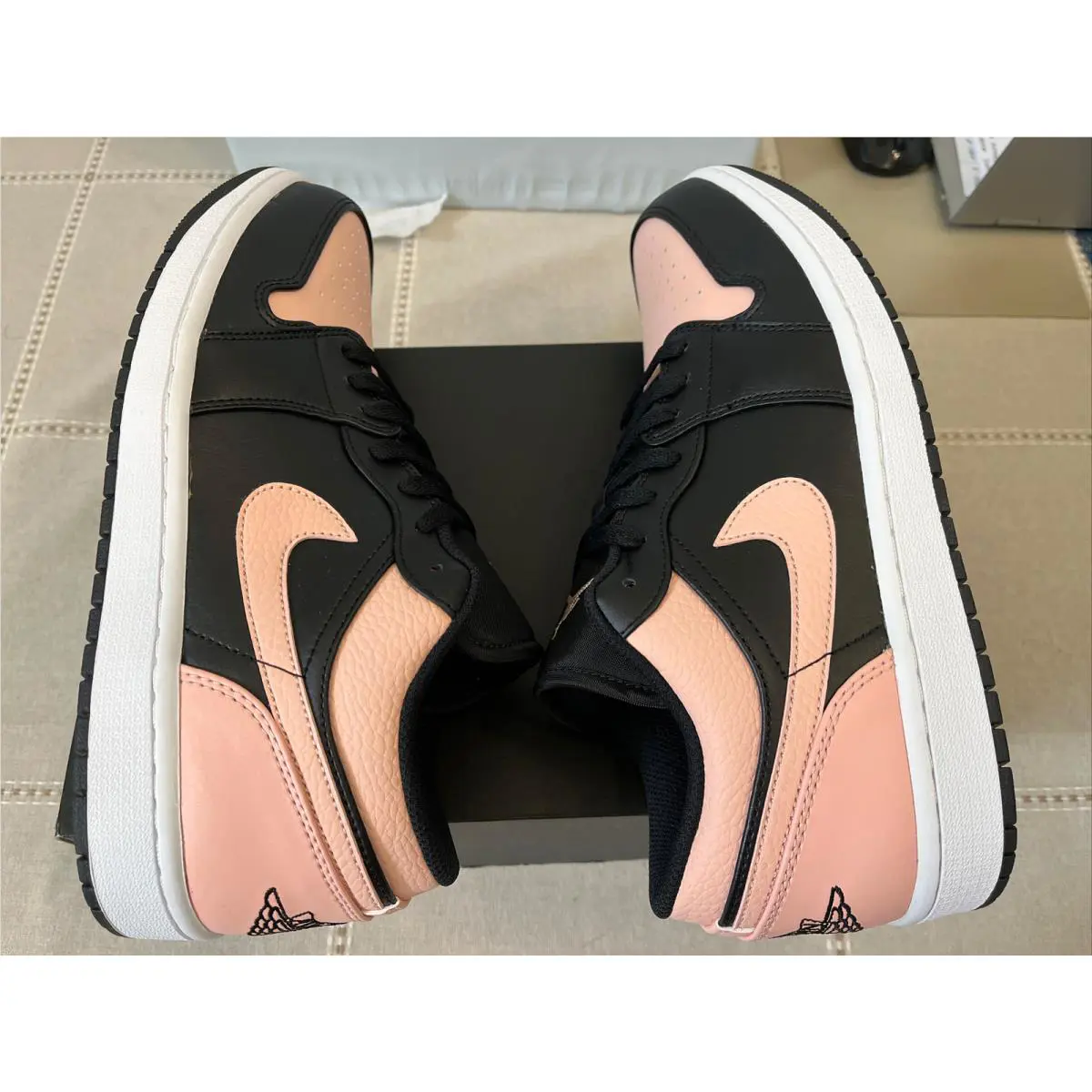 Nike shoes - Air Jordan 1 Low - Air Low - 553558-034 - Black/ Arctic Orange-White 7