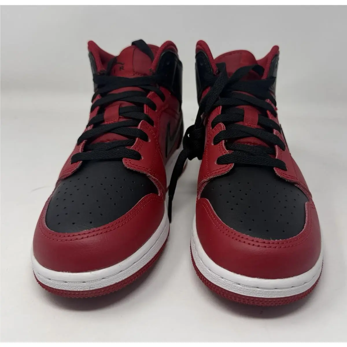 Nike shoes - Air Jordan 1 Mid (GS) - 554725-660 - Red, Black, White 0