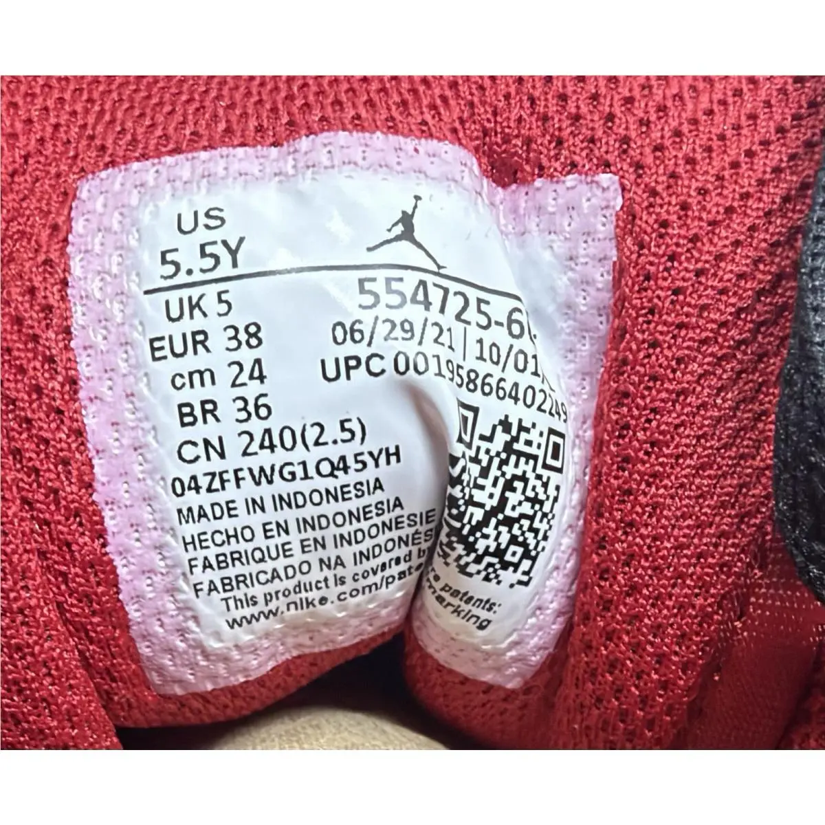 Nike shoes - Air Jordan 1 Mid (GS) - 554725-660 - Red, Black, White 6
