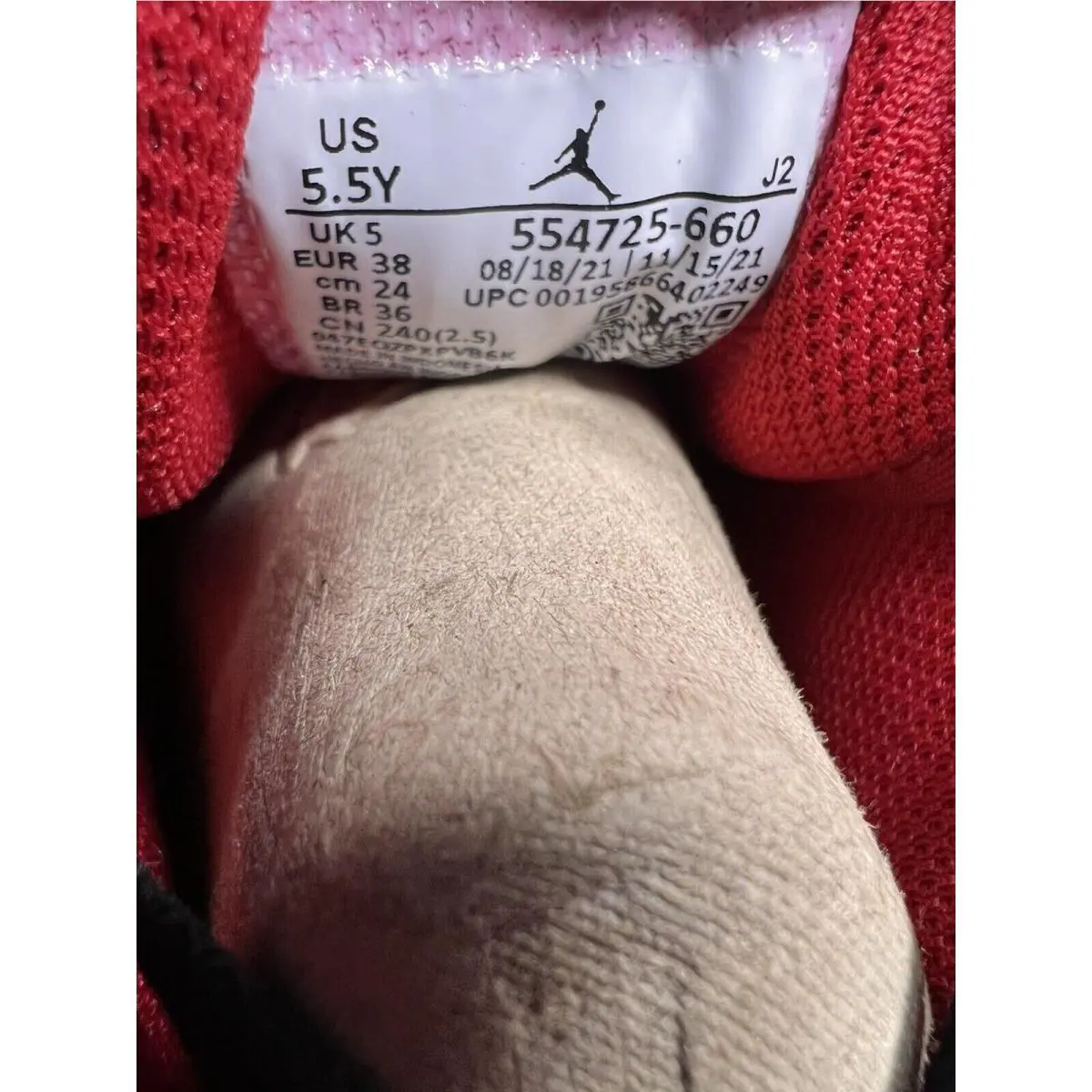 Nike shoes - Nike Kids Air Jordan 1 Mid - 554725 660 - Red 8