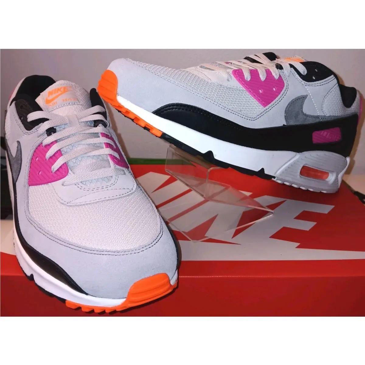 Air Max 90 Dunkin` Donuts Men Sz 15 Pure Platinum Cool Grey DS FN6958 003 by Nike