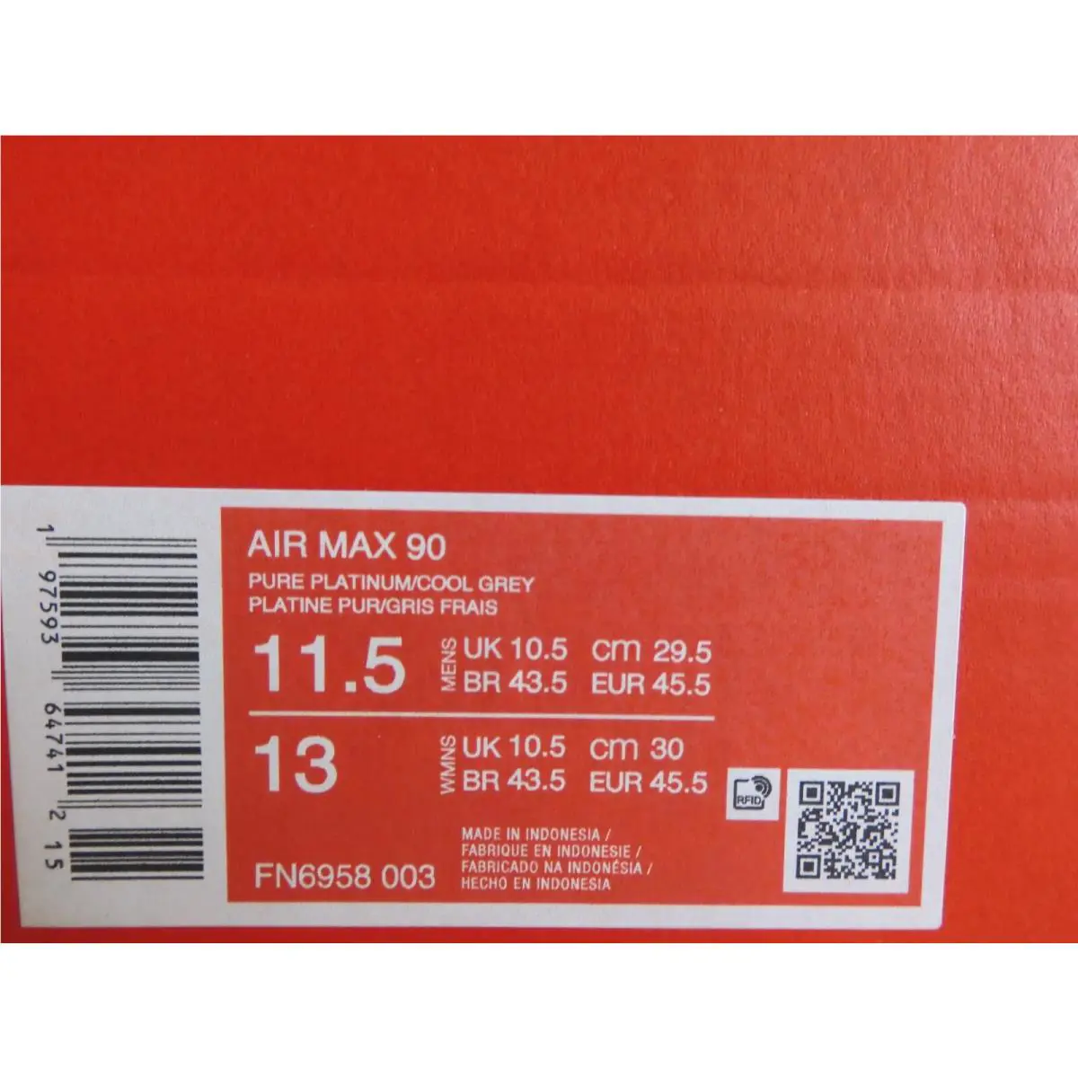 Nike shoes - Nike Air Max 90 - Air Max - FN6958-003 - Pure Platinum/Alchemy Pink/Total Orange/Cool Grey 3