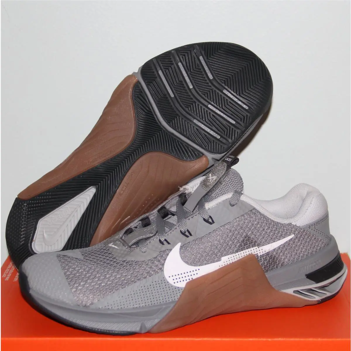 Nike Metcon 7 Crossfit Training Shoes Mens 7.5 CZ8281-011 Particle Grey Gum