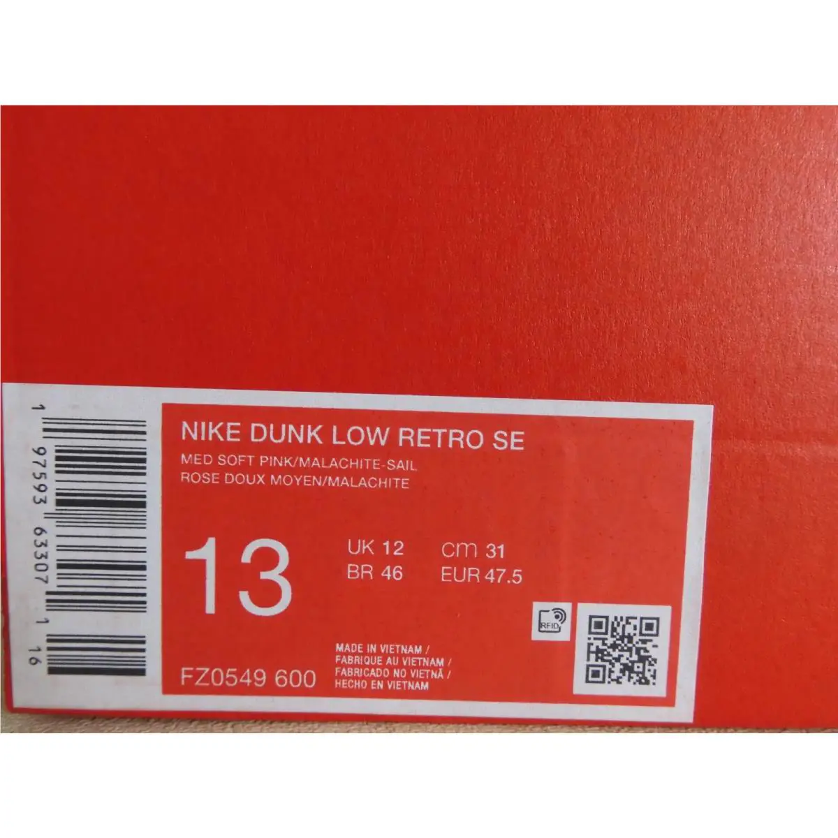 Nike shoes - Nike Dunks - Dunks - FZ0549-600 - Medium Soft Pink/Malachite-Sail 3