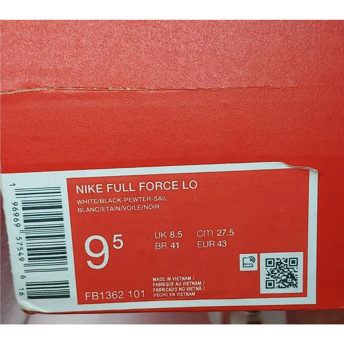 Nike shoes - Nike Full Force - Full Force - FB1362-101 - White/Black-Pewter-Sail (UPC: 196969575496) 8