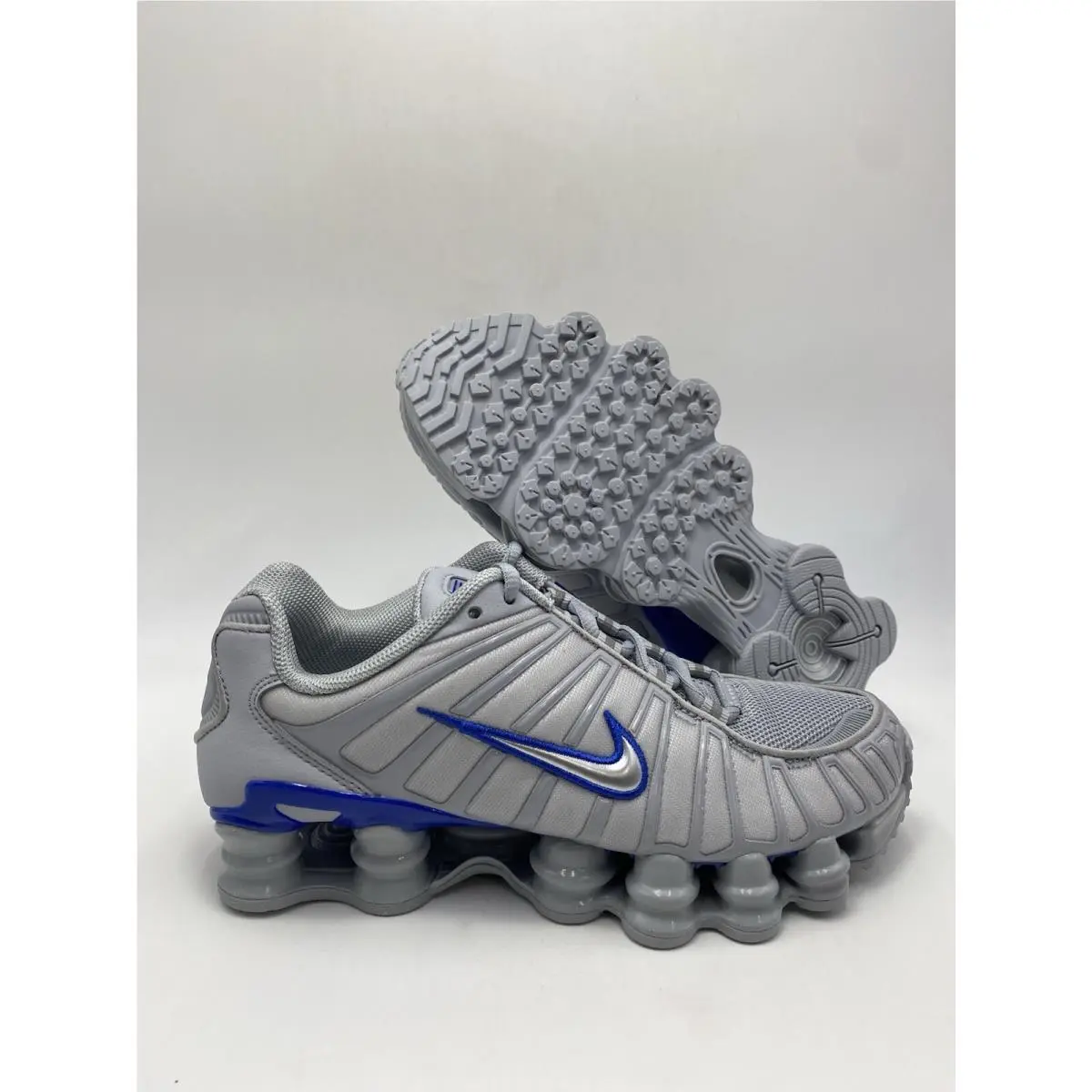 Nike Shox TL Wolf Grey Blue Metallic Silver CN0151 001 Men`s Sz 8.5