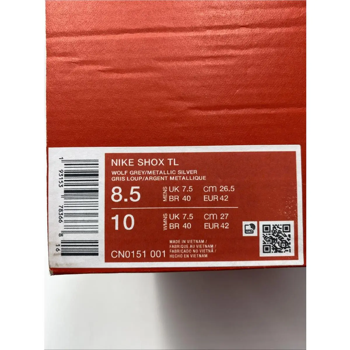 Nike shoes - Nike Shox - Shox - CN0151 001 - Wolf Grey/Metallic Silver (UPC: 193153783668) 6