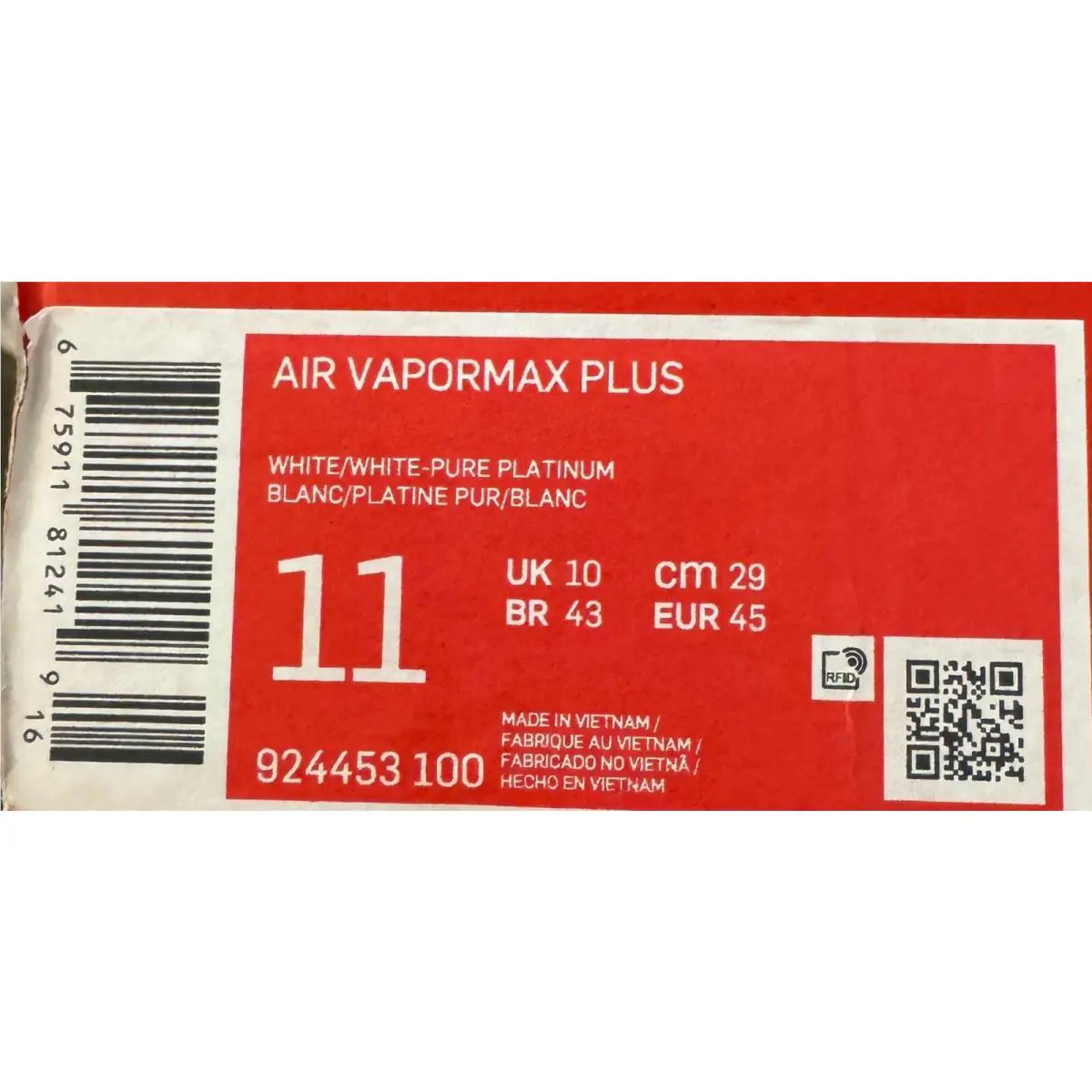 Nike shoes - Nike Air Vapormax Plus - Air Vapormax Plus - 924453-100 - White (UPC: 675911812341) 1