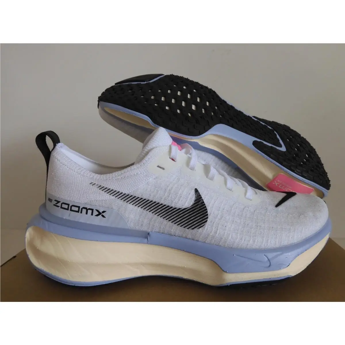 Nike Zoomx Invincible Run Flyknit 3 White-black-football Grey SZ 7 DR2615-100 - White