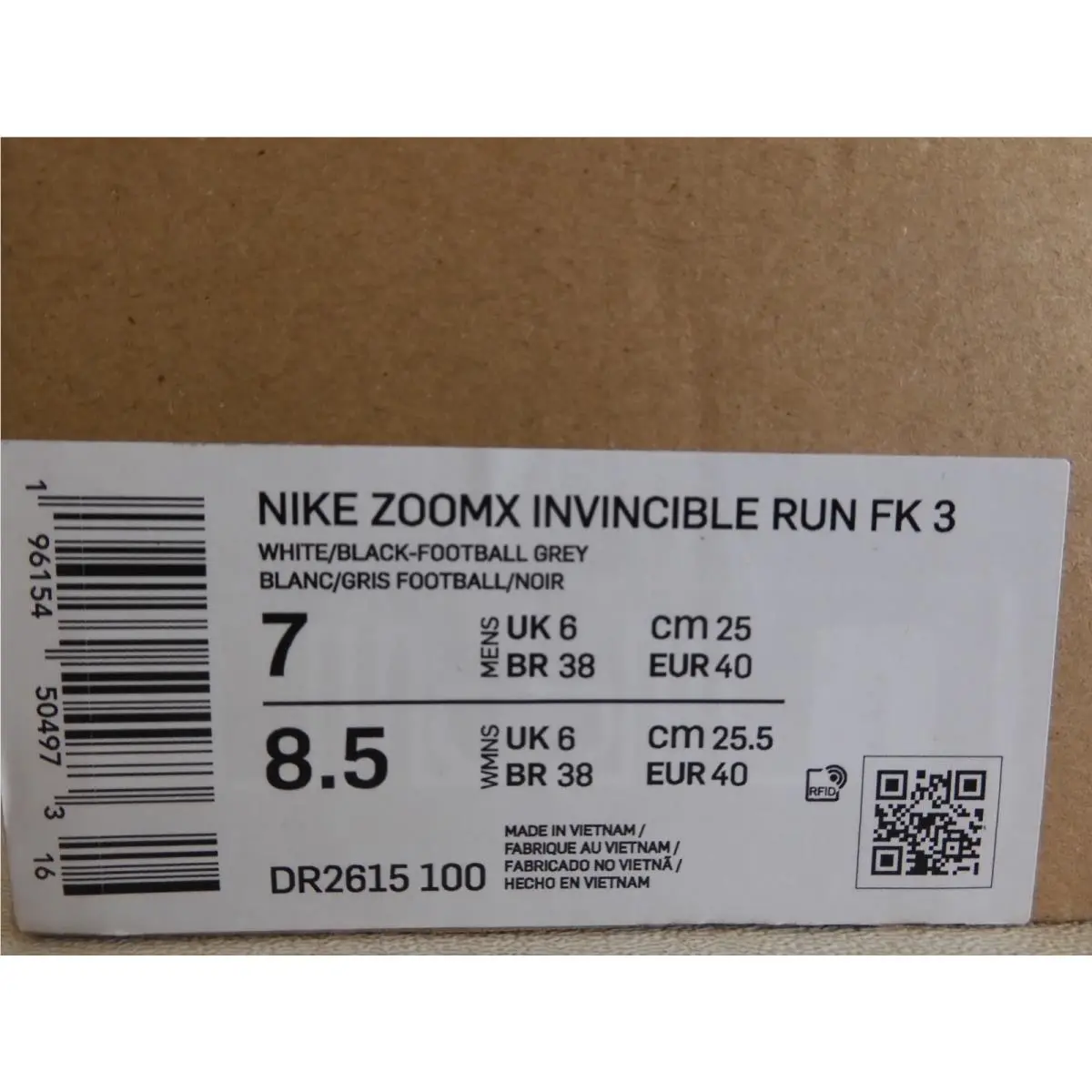 Nike shoes - Nike Zoomx Invincible Run Flyknit - DR2615-100 - White (UPC: 196154504973) 3