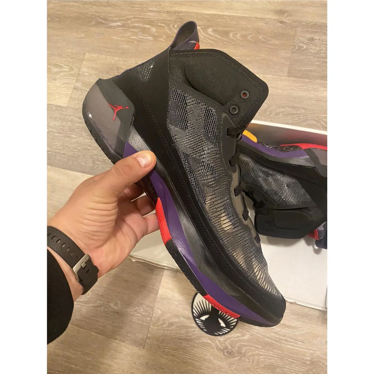 Nike shoes - Air Jordan 37 - Air - DD6958-065 - Black/True Red/Club Purple/Dark Charcoal/Okra (UPC: 196152189066) 8