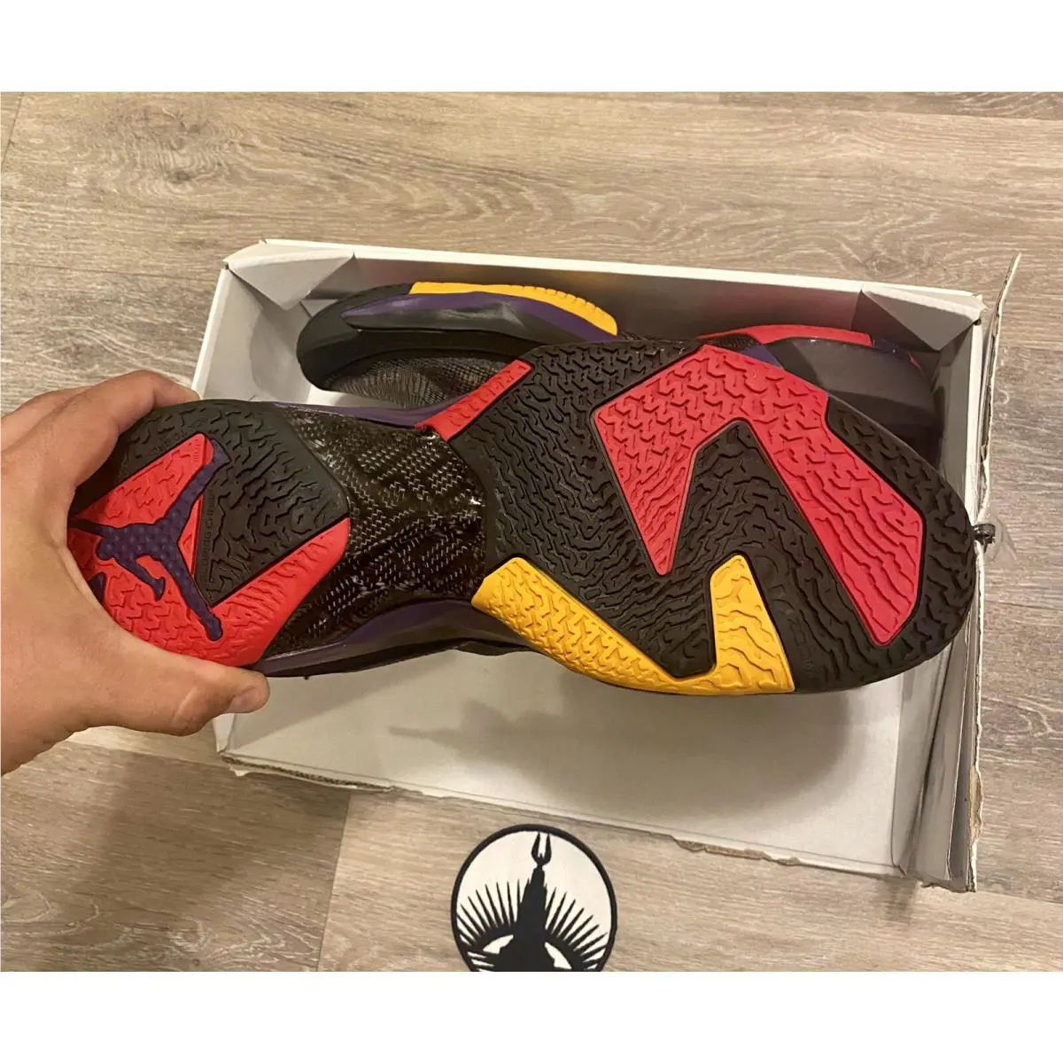 Nike shoes - Air Jordan 37 - Air - DD6958-065 - Black/True Red/Club Purple/Dark Charcoal/Okra (UPC: 196152189066) 9