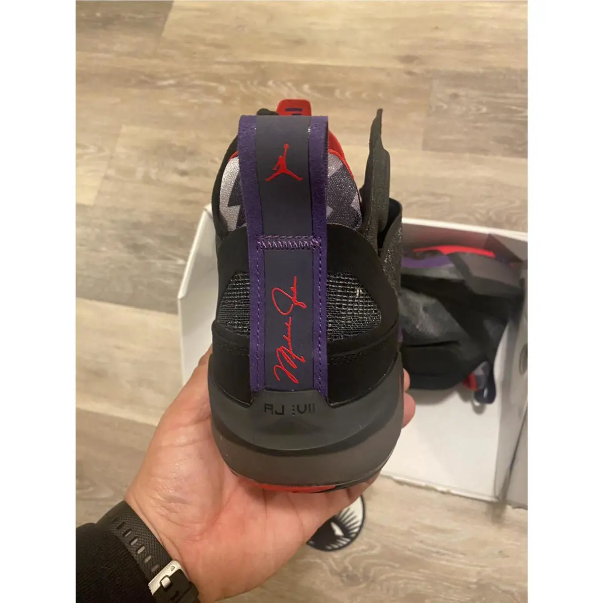 Nike shoes - Air Jordan 37 - Air - DD6958-065 - Black/True Red/Club Purple/Dark Charcoal/Okra (UPC: 196152189066) 0