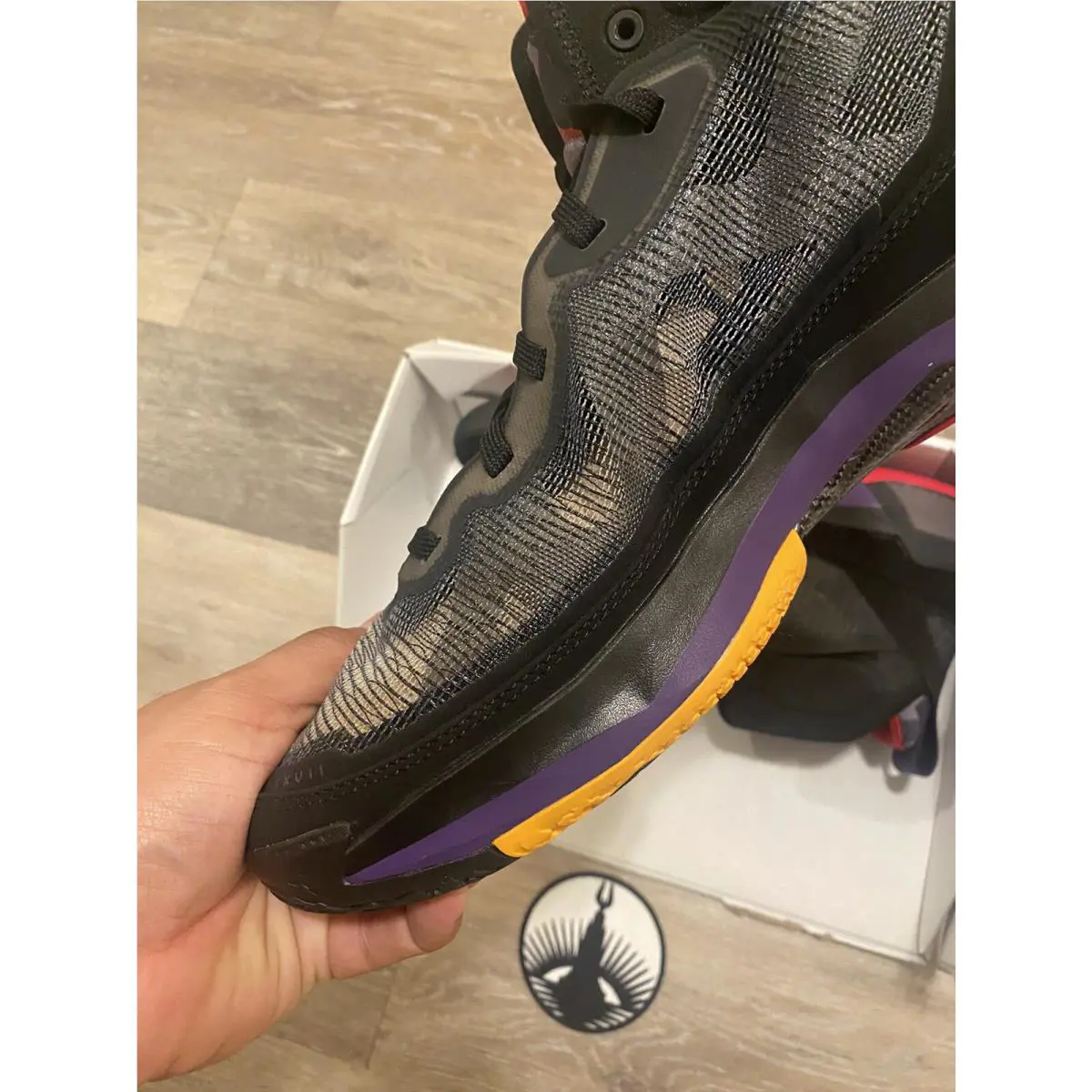 Nike shoes - Air Jordan 37 - Air - DD6958-065 - Black/True Red/Club Purple/Dark Charcoal/Okra (UPC: 196152189066) 2